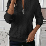Sommerfeld | Eleganter Strickpullover mit Reißverschluss