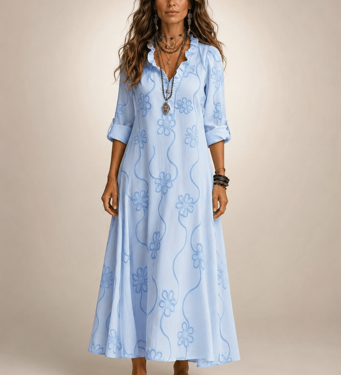 Merle | Bauchkaschierendes Blumen-Sommerkleid