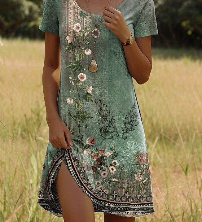 Isla™ – Kleid mit Indisch-inspiriertem Print und Rundhalsausschnitt