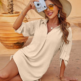 Megan | Luftiges Strand-Hemd mit verstellbarer Taille
