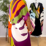Leafara™ - Lockeres Kleid mit farbenfrohem Blattmuster