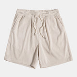 Kurzärmeliges Corduroy Hemd mit Knöpfen & Shorts