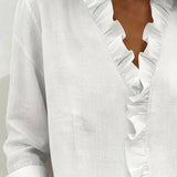 Beatrice | Edle V-Ausschnitt Bluse