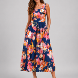 Franziska | Boho-Halterneck Midi-Kleid