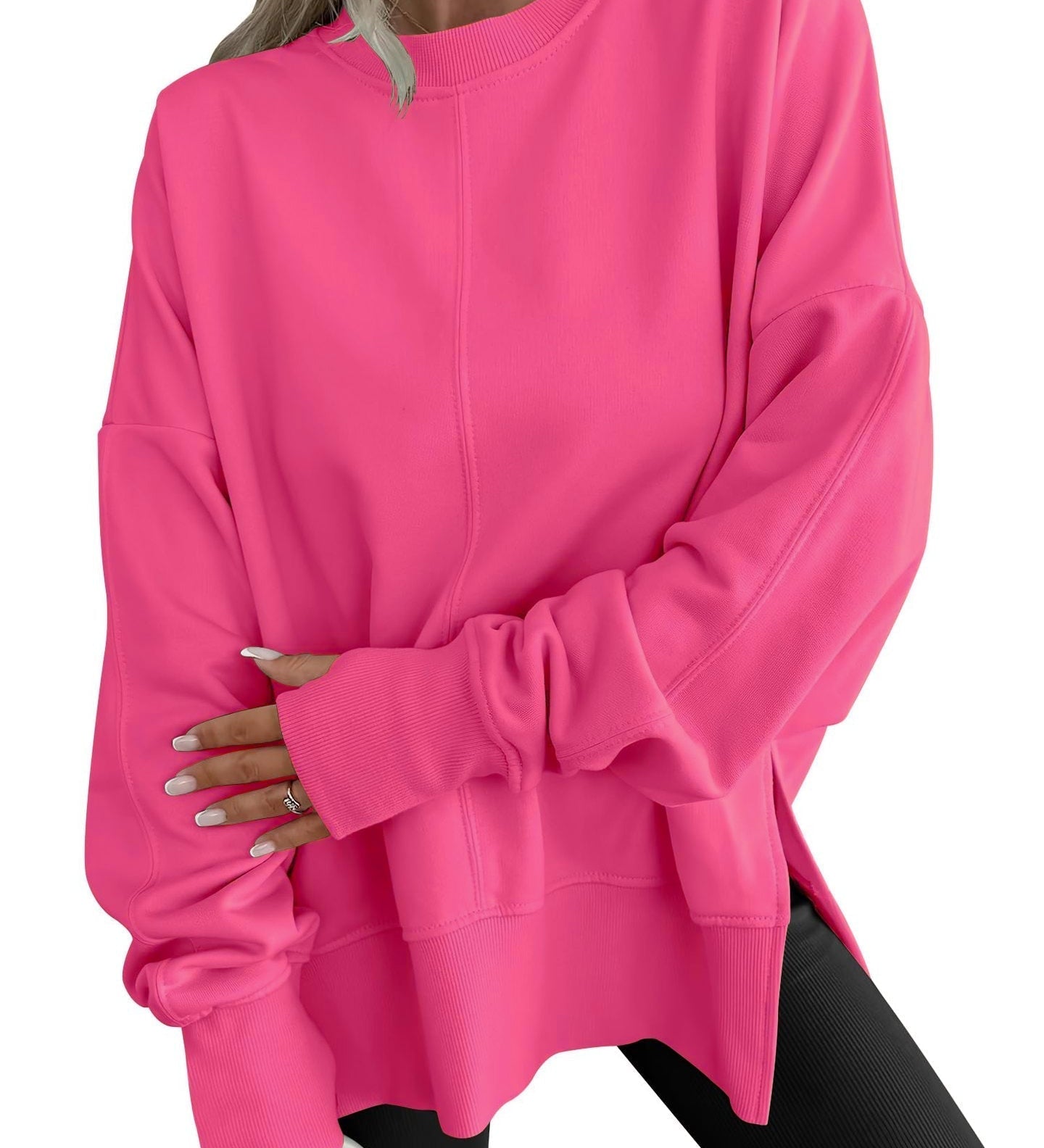 Lena™ |  Bequemes Oversized-Langarm-Sweatshirt