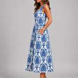 Franziska | Boho-Halterneck Midi-Kleid