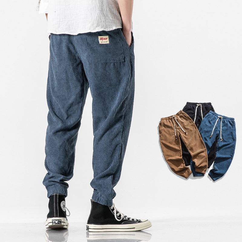 Sommerfeld™ | Herren Cordhose Jogger – Lockerer Schnitt, Kordelzugbund