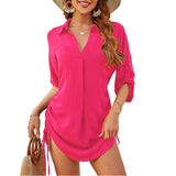 Megan | Luftiges Strand-Hemd mit verstellbarer Taille