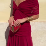 Lady™ - Elegantes Maxikleid für festliche Anlässe mit V-Ausschnitt