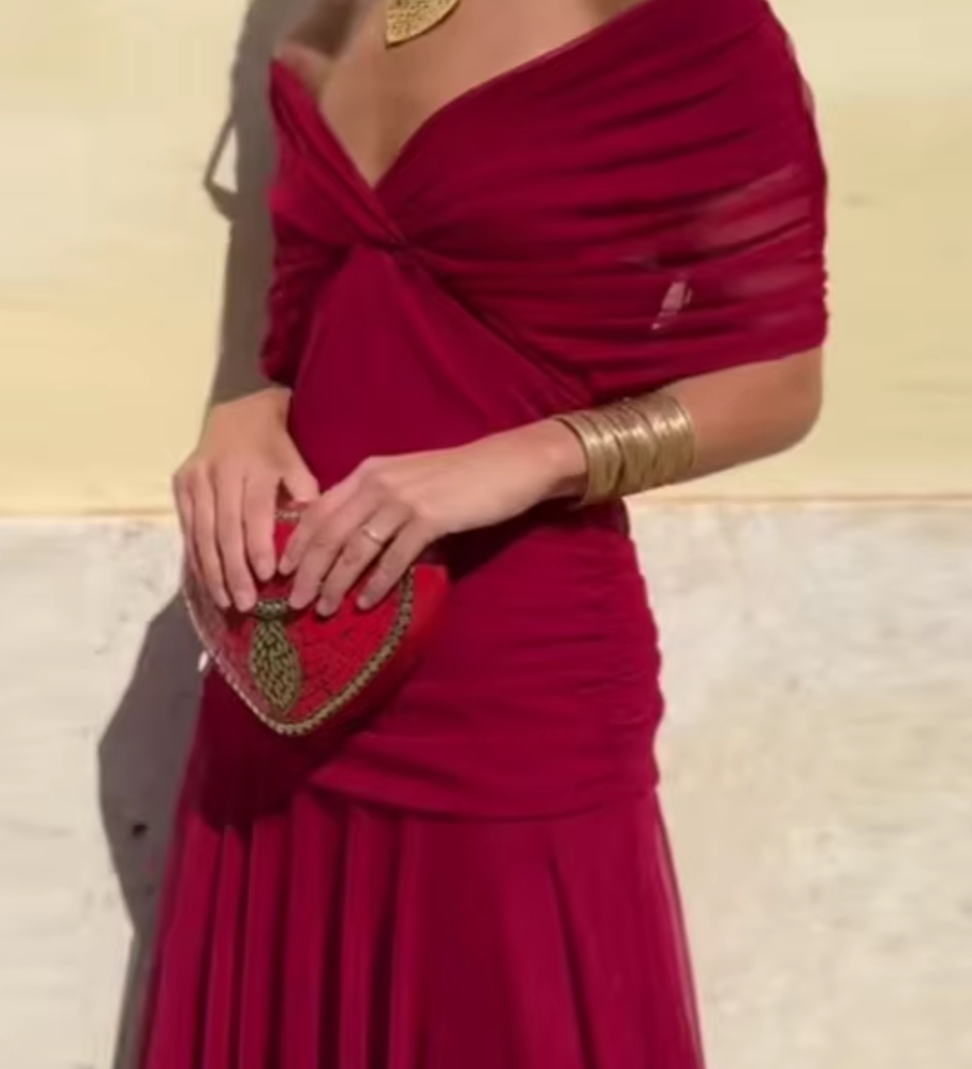 Lady™ - Elegantes Maxikleid für festliche Anlässe mit V-Ausschnitt
