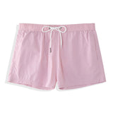 Flamingo Tropischer Print Hemden mit Knöpfen & kurze Schwimmshorts