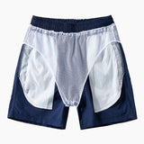 Hemd mit floralem Patchwork-Print und Shorts zum Schwimmen