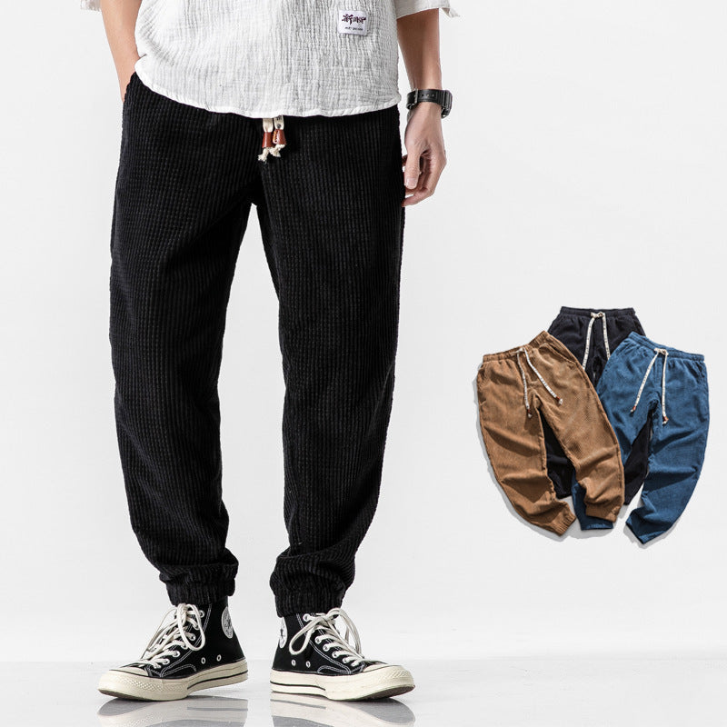 Sommerfeld™ | Herren Cordhose Jogger – Lockerer Schnitt, Kordelzugbund