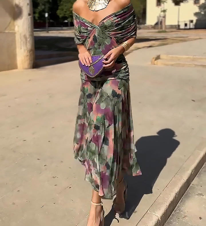 Lady™ - Elegantes Maxikleid für festliche Anlässe mit V-Ausschnitt