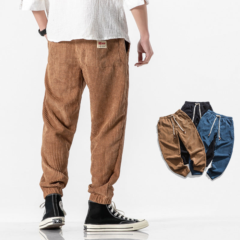 Sommerfeld™ | Herren Cordhose Jogger – Lockerer Schnitt, Kordelzugbund