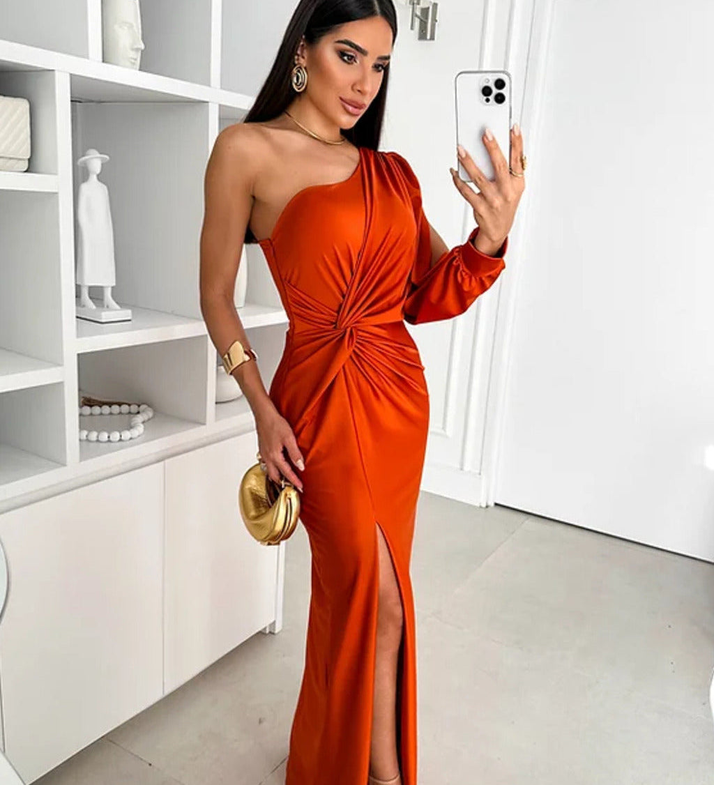 Dorie™ - Asymmetrisches Kleid mit Langem Schlitz