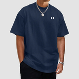 Unifarbenes, strukturiertes, schnelltrocknendes T-Shirt für Männer