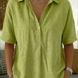 Sommerfeld | Bluse mit Kragen und Knopfleiste (1 kaufen, 1 GRATIS dazu)