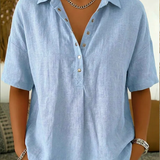 Sommerfeld | Bluse mit Kragen und Knopfleiste (1 kaufen, 1 GRATIS dazu)