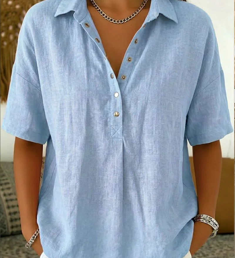 Sommerfeld | Bluse mit Kragen und Knopfleiste (1 kaufen, 1 GRATIS dazu)