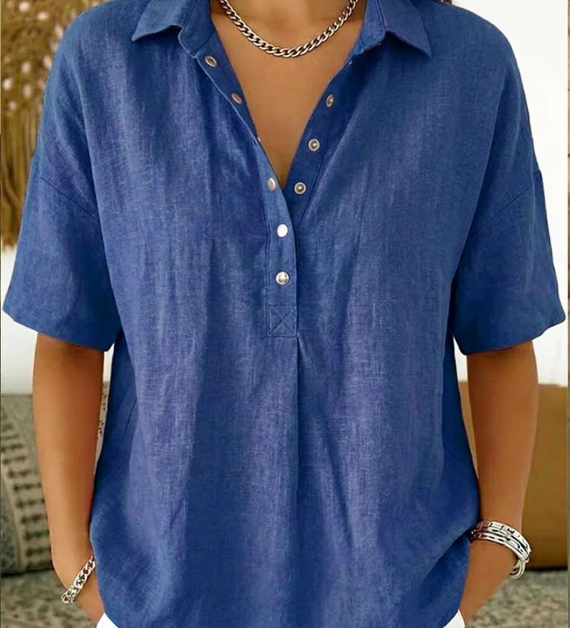 Sommerfeld | Bluse mit Kragen und Knopfleiste (1 kaufen, 1 GRATIS dazu)