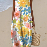 Ella™ Pastellblumen-Midikleid