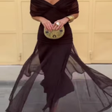 Lady™ - Elegantes Maxikleid für festliche Anlässe mit V-Ausschnitt