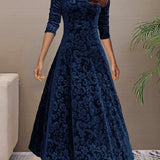 Anny™ - Elegantes Festkleid aus Samt mit V-Ausschnitt
