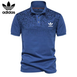 Herren-Poloshirt mit Blumenakzent