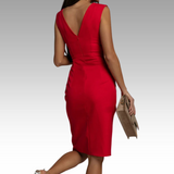 Regalia™ – Elegantes Figurbetontes Kleid mit V-Ausschnitt und Schlitz