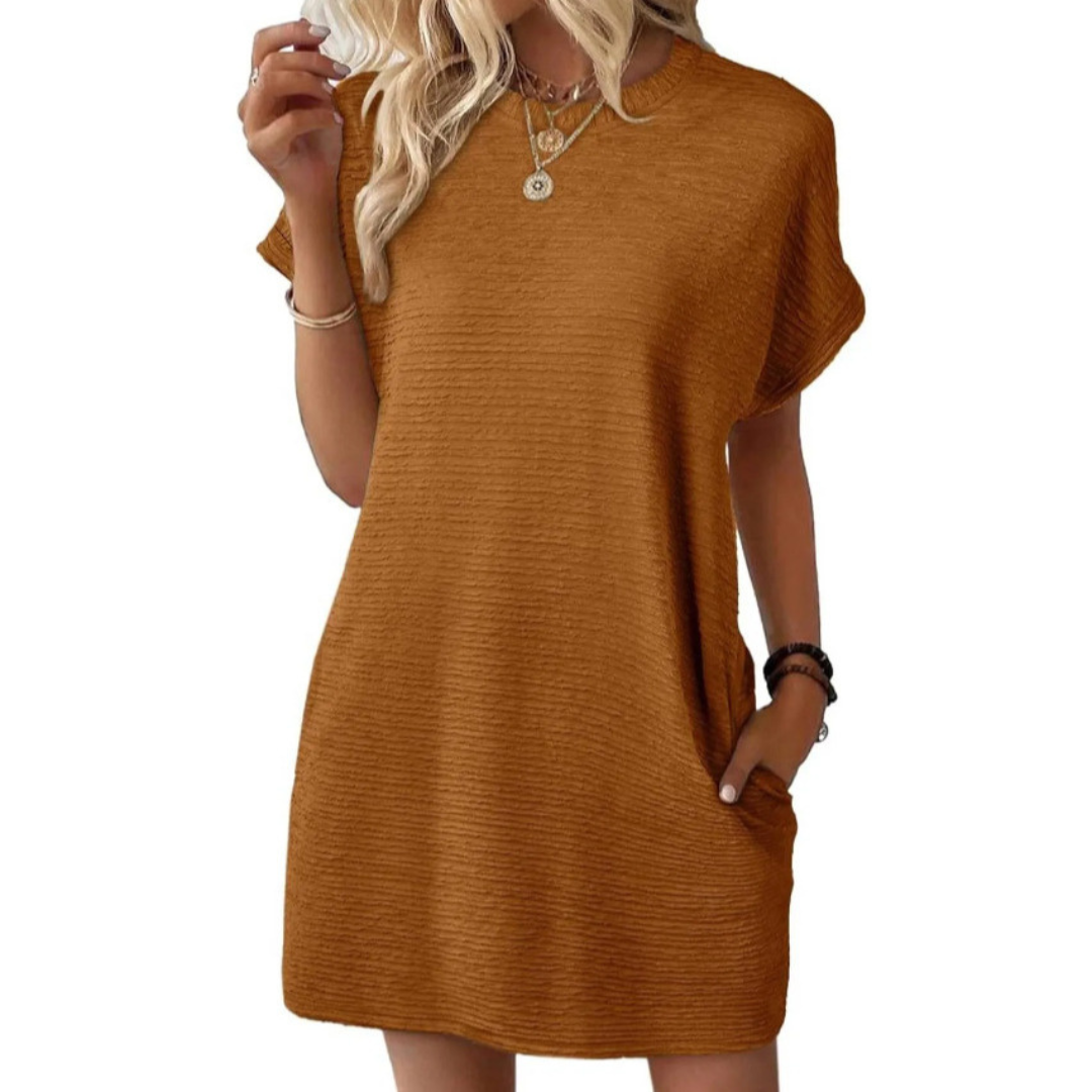 Ivay™ – Minimalistisches Sommerkleid mit Rundhalsausschnitt