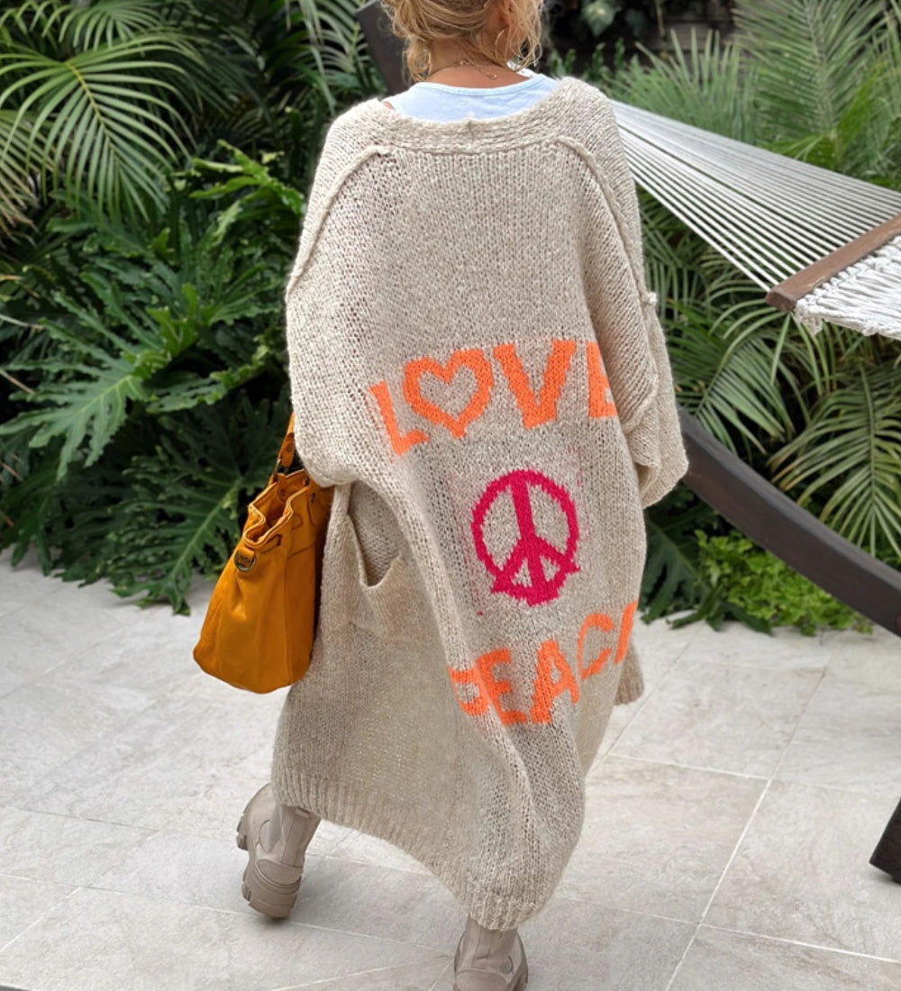 Sommerfeld | Liebe & Frieden - Long Sleeve Cardigan