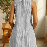 Lona™ – Ärmelloses A-Linien-Kleid mit Knopfdetail