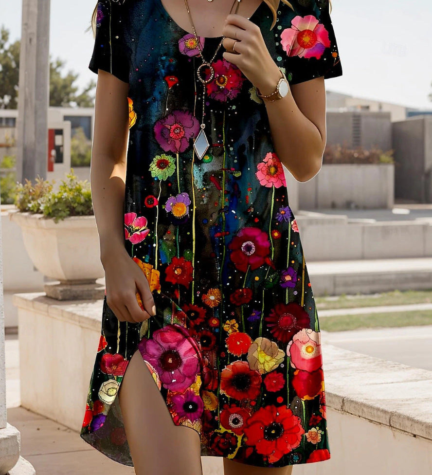 Isla™ – Kleid mit Indisch-inspiriertem Print und Rundhalsausschnitt