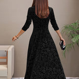 Anny™ - Elegantes Festkleid aus Samt mit V-Ausschnitt
