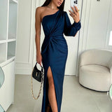Dorie™ - Asymmetrisches Kleid mit Langem Schlitz