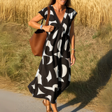 Azura™ – Ibiza Style Bequemes und Fließendes Kleid mit V-Ausschnitt