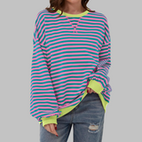Sommerfeld | Gestreiftes Langarm-Sweatshirt mit Rundhalsausschnitt