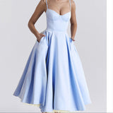 YLIANA | Romantisches Sommer Midi Kleid