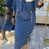 Feyra™ - Lässiges und Stilvolles Set mit Rundhalsausschnitt-Kleid und Jacke für Damen