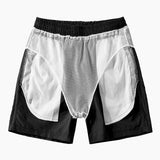 Schal Print Hemden mit Knöpfen & Shorts