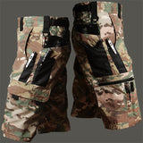 Outdoor-Camouflage-Trainingsshorts mit Mehrfachtaschen für Herren