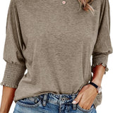 Wilma | Einfache Rundhalsausschnitt Bluse