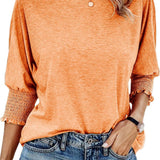 Wilma | Einfache Rundhalsausschnitt Bluse