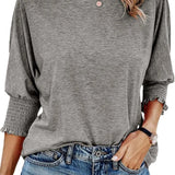 Wilma | Einfache Rundhalsausschnitt Bluse