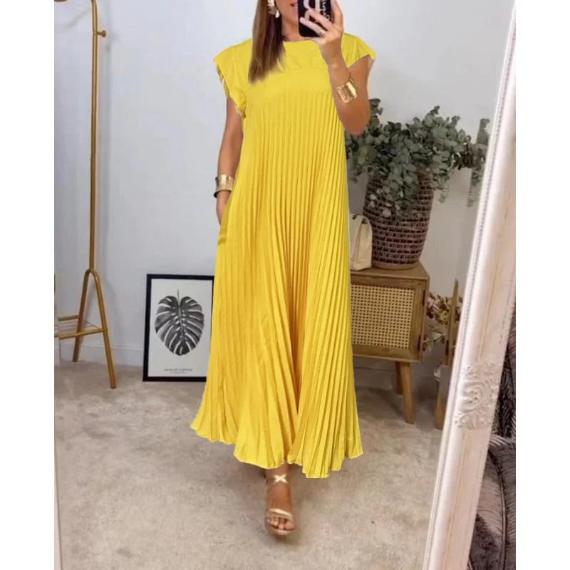 Petra™ – Zeitloses & Bequemes Plissiertes Kleid