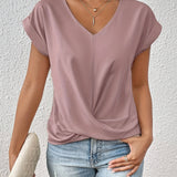Sommerfeld | Lässiges T-Shirt mit Sweetheart-Ausschnitt