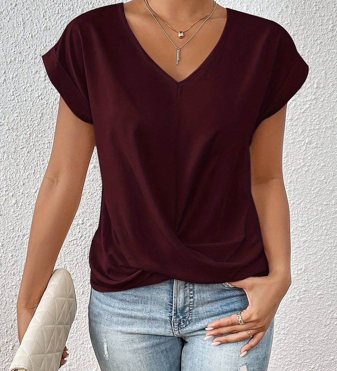 Tionna | Gemütliches V-Ausschnitt Shirt
