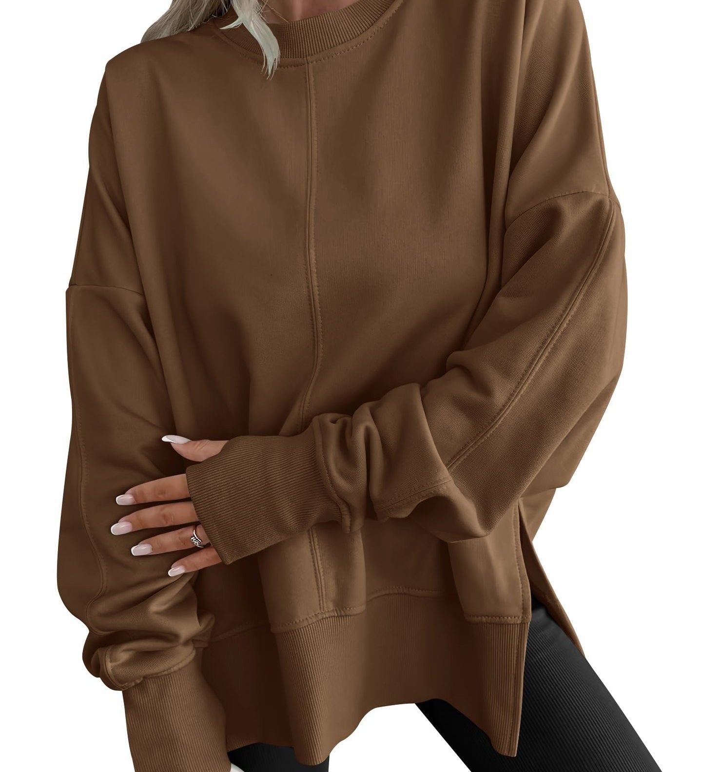 Lena™ |  Bequemes Oversized-Langarm-Sweatshirt