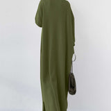 Serenya™ - Modisches Kleid mit langen Ärmeln und V-Ausschnitt